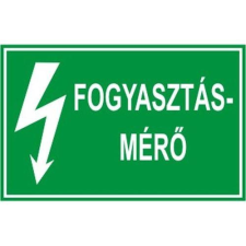  Fogyasztásmérő - műanyag, 90*60mm információs tábla, állvány