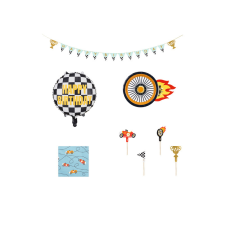 Foil balloons set - Cars, mix (1 pkt / 25 pc.) party kellék