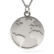  Föld és Óceán modell ezüst nyaklánc nyaklánc