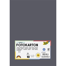 Folia Dekorkarton, A4, 300 g, 50 lap, FOLIA, antracitszürke (FL6145088) kreatív papír