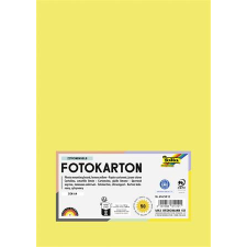 Folia Dekorkarton, A4, 300 g, 50 lap, FOLIA, citromsárga (FL6145012) kreatív papír