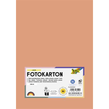 Folia Dekorkarton, A4, 300 g, 50 lap, FOLIA, lazacszínű (FL6145045) kreatív papír