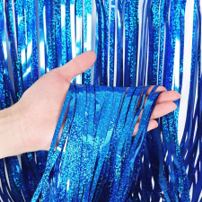  Fólia függöny dekoráció – Kék party kellék