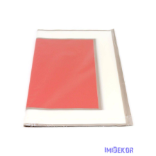  Fólia ív 58x58cm 20db/csomag Metál kerettel - Piros dekorációs kellék