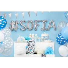 Fólia léggömb, "I" betű, ezüst, 35 cm party kellék