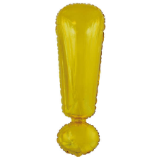 Fólia léggömb, "!" betű, arany , 86cm party kellék