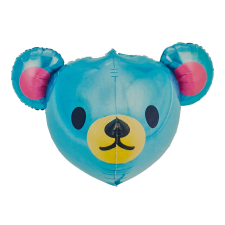  Fólia lufi – Babaváró – Kék maci fej party kellék