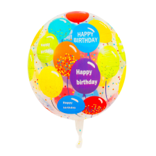 Fólia lufi –Happy Birthday lufikkal party kellék