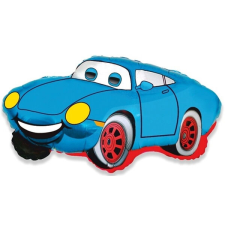  Fólia lufi, mini forma, kék autó, kb. 35 cm party kellék