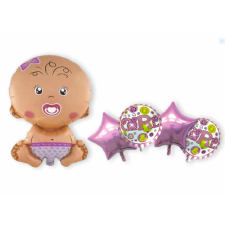  Fólia lufi szett Babaváróra party kellék