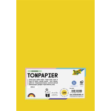 Folia Színes papír, A4, 130 g, 100 lap, FOLIA, aranysárga (FL6415) kreatív papír