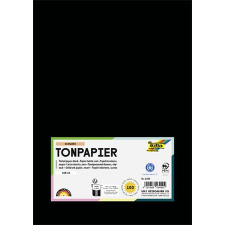 Folia Színes papír, A4, 130 g, 100 lap, FOLIA, fekete (FL6490) kreatív papír