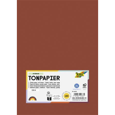 Folia Színes papír, A4, 130 g, 100 lap, FOLIA, vörösesbarna (FL6474) kreatív papír