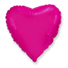 Fólia szív alakú léggömb, rózsaszín, 45 cm-es party kellék