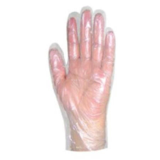 . Fóliakesztyű, egyszer használatos, L méret védőkesztyű