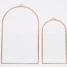  Fóliázott üveg 3mm boltíves, 12cm x 20cm dekorálható tárgy
