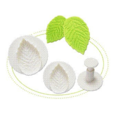  Fondant / Marcipán rugós kiszúró 3db-os készlet - RÓZSALEVÉL kicsi sütés és főzés