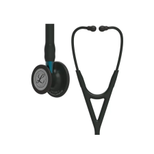 Fonendoszkóp Littmann Cardiology IV fekete, fekete fej + hallgató, kék csőszár 6201 gyógyászati segédeszköz