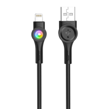 Foneng X59 USB to Lightning cable, LED, 3A, 1m (black) kábel és adapter