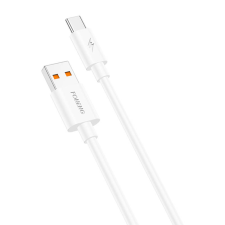Foneng X67 USB USB-C kábel, 5A, 1m (fehér) mobiltelefon kellék
