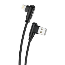 Foneng X70 USB-A - Lightning derékszögben hajlított csatlakozós kábel 1m fekete (X70 iPhone) (X70 iPhone) kábel és adapter