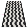  Fonott sizal flat szőnyeg 49377690 Hullám krém / fekete 200x290 cm