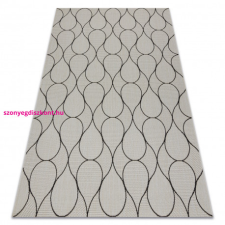  Fonott sizal flat szőnyeg 49379960 Cseppek krém / fekete 200x290 cm lakástextília