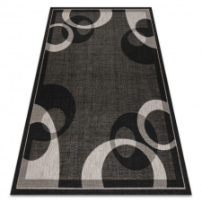 Fonott sizal floorlux szőnyeg 20078 FEKETE / ezüst 60x110 cm lakástextília