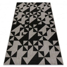Fonott sizal floorlux szőnyeg 20489 ezüst / fekete HÁROMSZÖGEK 240x330 cm lakástextília