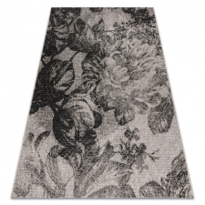  Fonott sizal floorlux szőnyeg 20491 virágok ezüst / fekete 140x200 cm lakástextília