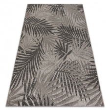 Fonott sizal floorlux szőnyeg 20504 levelek ezüst / fekete dzsungel 200x290 cm lakástextília