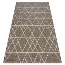 Fonott sizal floorlux szőnyeg 20508 taupe / pezsgő HÁROMSZÖGEK 200x290 cm lakástextília