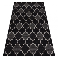 Fonott sizal floorlux szőnyeg 20607 marokkói rácsos ezüst / fekete 200x290 cm lakástextília