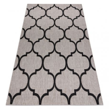 Fonott sizal floorlux szőnyeg 20608 marokkói rácsos ezüst / fekete 200x290 cm lakástextília
