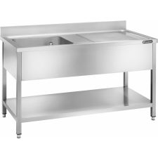 Forcar 1 MEDENCÉS MOSOGATÓ CSEPEGTETŐVEL ALSÓ POLCCAL 1800x600x950-ES (GD186BL2) mosogatótálca