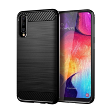 Forcell Carbon hátlap tok, Samsung A105 Galaxy A10, fekete tok és táska