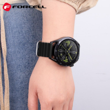 Forcell F-DESIGN FS01 szíj Samsung Watch 22mm fekete okosóra kellék