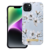 Forcell F-Protect Mirage Apple iPhone 14 Plus Magsafe kompatibilis hátlap tok, tavaszi virágok, levander szürke