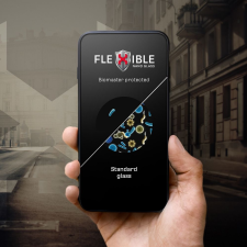 Forcell Flexible Nano Glass 5D edzett üveg fekete szegéllyel iPhone 16 Pro mobiltelefon kellék
