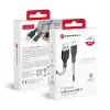 Forcell Karbon kábel USB type-c 2.0 2,4A CB-02A fekete 1 méter
