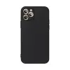 Forcell Silicone Lite iPhone 13 Pro (6,1") fekete Szilikon tok velúr belsővel