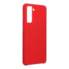 Forcell Silicone Samsung G996 Galaxy S21 Plus 5G piros Szilikon tok velúr belsővel tok és táska