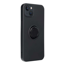 Forcell Telefontok iPhone 14 - Forcell Silicone Ring fekete tok kitámasztóval tok és táska