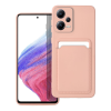 Forcell Telefontok Xiaomi Poco X5 5G - Forcell Card - pink kártyatartós szilikon hátlap tok