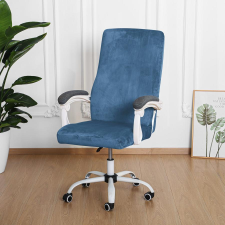 Forcheer Forgószék Huzat (XL-es, bársonyos, 1 részes, rugalmas, mosható, kék) lakástextília