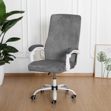 Forcheer Forgószék Huzat (XL-es, bársonyos, 1 részes, rugalmas, mosható, sötétszürke) lakástextília