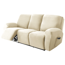 Forcheer Relax Fotel Huzat (bársonyos, 3 üléses, bézs, rugalmas) lakástextília