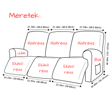 Forcheer Relax Fotel Huzat (bársonyos, 3 üléses, fekete, rugalmas) lakástextília