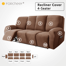 Forcheer Relax Fotel Huzat (bársonyos, 4 üléses, barna, rugalmas) lakástextília