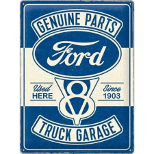 Ford V8 – Genuine Parts – Truck Garage – Fémtábla dekoráció
